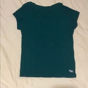 Dark Teal Short Sleeve Women's Top